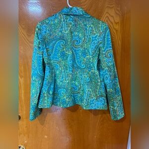 Jones New York Paisley Blazer - Blue and Green